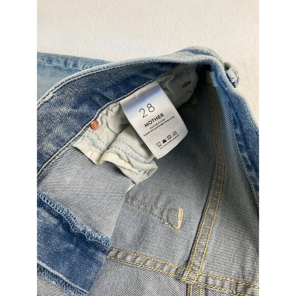 MOTHER Denim The Insider Crop Step Fray Hem Jeans Sz 28 - Picture 5 of 10